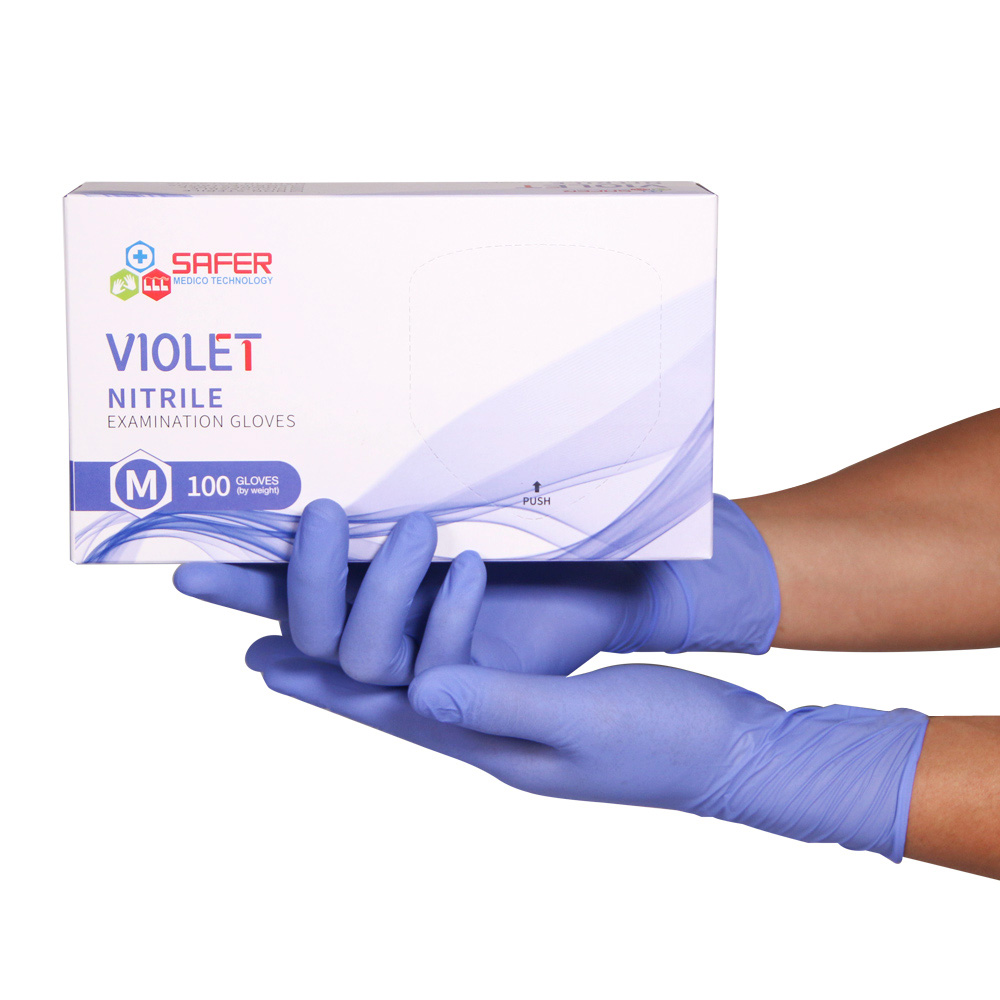 Violet-Blue-Nitrile-disposable-Gloves